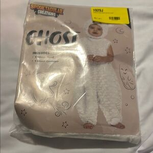 White Halloween Ghost Costume Full-Body Design